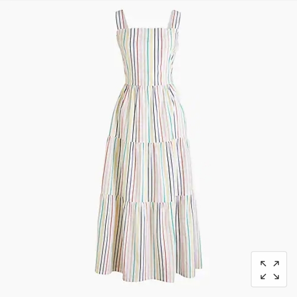 J. Crew Dresses & Skirts - J. Crew Rainbow Stripe Tiered Maxi Dress